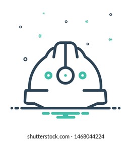 Colorful mix icon for helmet