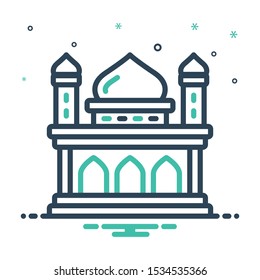 Colorful mix icon for heritage