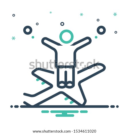 Colorful mix icon for impossible