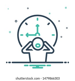 Colorful mix icon for late