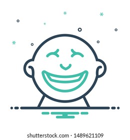 Colorful mix icon for laugh