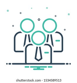 Colorful mix icon for leading