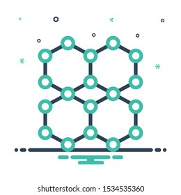 Colorful mix icon for matter