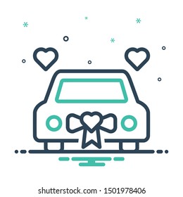 Colorful mix icon for newlywed