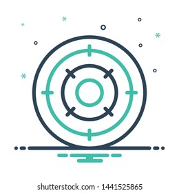 Colorful mix icon for objective