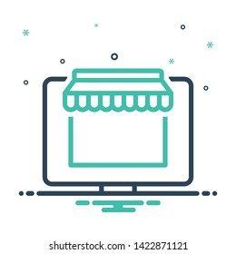 Colorful mix icon for online shop