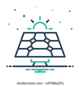 Colorful mix icon for panel