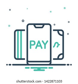 Colorful mix icon for payment method