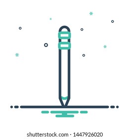 Colorful mix icon for pencil