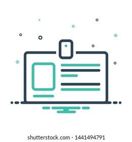 Colorful mix icon for personal id