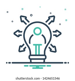 Colorful mix icon for personal solution