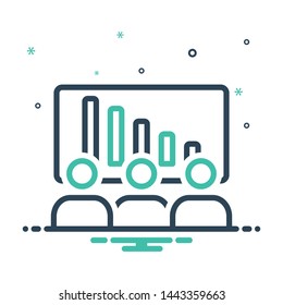 Colorful mix icon for presentation