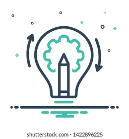 Colorful mix icon for project development