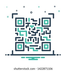 Colorful mix icon for qr code