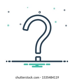 Colorful mix icon for question mark