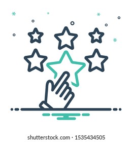 Colorful mix icon for rating star