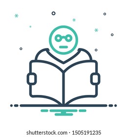 Colorful mix icon for reader