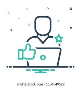 Colorful mix icon for recommendation