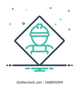 Colorful mix icon for safety