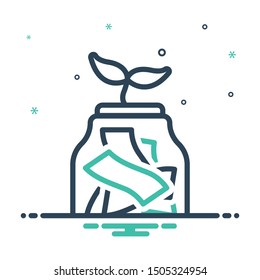 Colorful mix icon for saving
