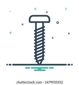 Colorful mix icon for screw
