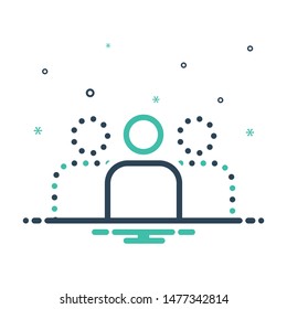 Colorful mix icon for security code