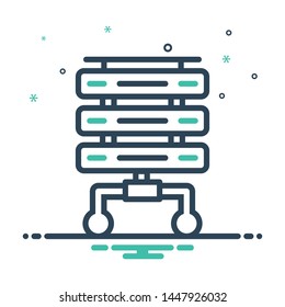 Colorful mix icon for server