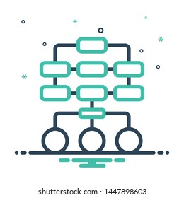 Colorful mix icon for sitemap