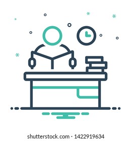 Colorful mix icon for study