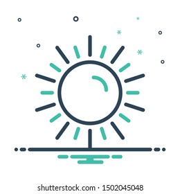 Colorful mix icon for sun