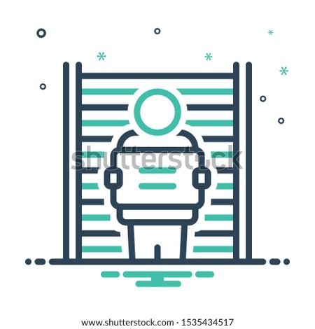 Colorful mix icon for suspect
