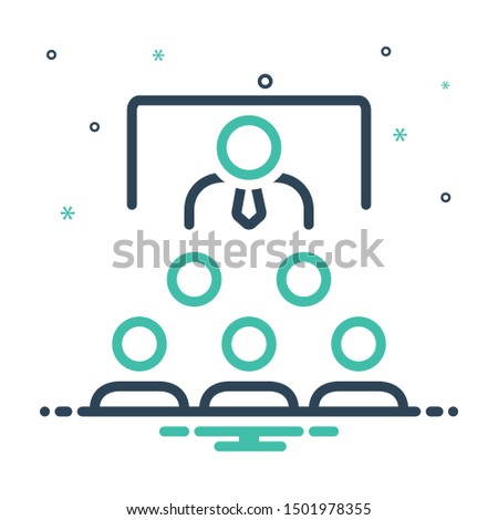 Colorful mix icon for teaching