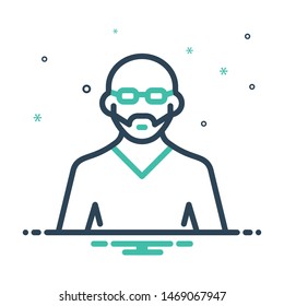 Colorful mix icon for uncle