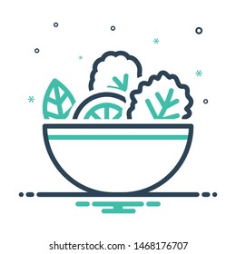 Colorful mix icon for vegetable