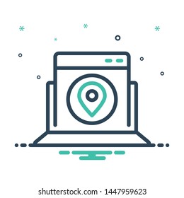 Colorful mix icon for website map
