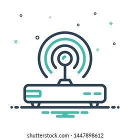 Colorful mix icon for wifi