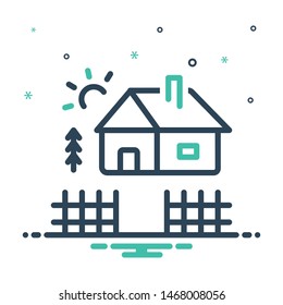 Colorful mix icon for yard