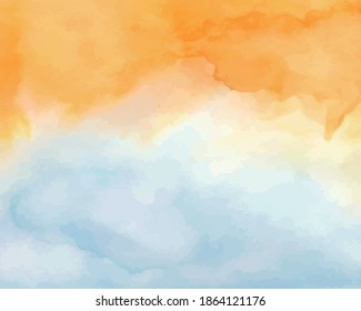 Colorful and mixed color gradient watercolor background illustration