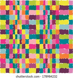 Colorful mixed tile background.