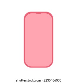 Colorful mobile phone on white background.drawn vector style.