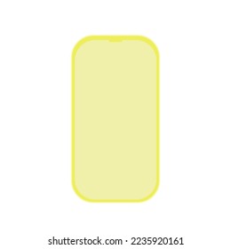 Colorful mobile phone on white background.drawn vector style.