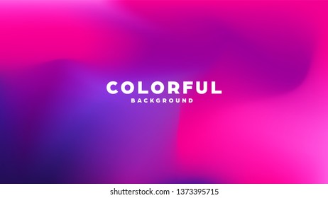 Colorful modern abstract background with neon gradient. Dynamic color flow poster, banner. Vector illustration.