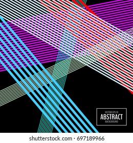 Colorful modern abstract background with straight lines. Vector illustration for your graphic design.