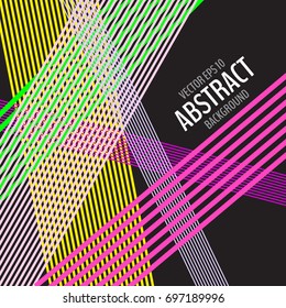 Colorful modern abstract background with straight lines. Vector illustration for your graphic design.