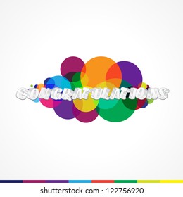 Colorful Modern Abstract Congratulations Card