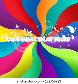 Colorful Modern Abstract Congratulations Card