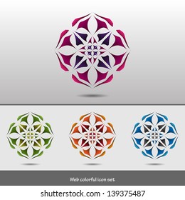 Colorful modern abstract geometric vector items set