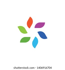 Colorful Modern Abstract Leaf Shape Trendy Nature Element Logo for all business company with high end look