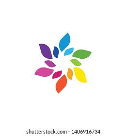 Colorful Modern Abstract Leaf Shape Trendy Nature Element Logo for all business company with high end look