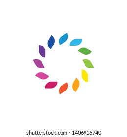Colorful Modern Abstract Leaf Shape Trendy Nature Element Logo for all business company with high end look